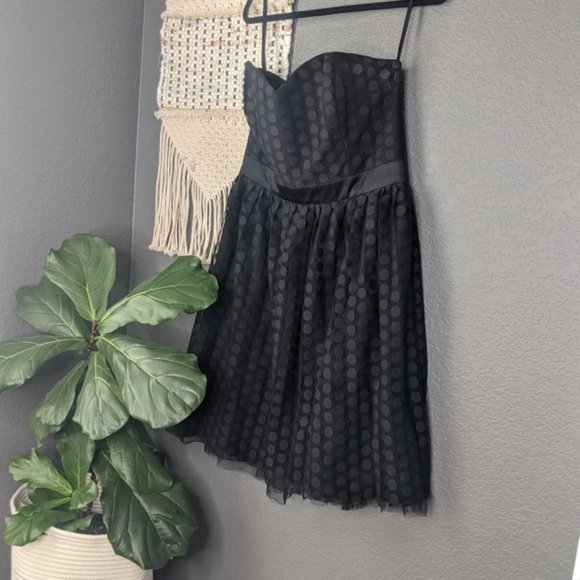White House Black Market - Polka dot tulle strapless dress - Size 12 - Picture 3 of 16